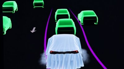 Tesla Halloween mód vizuális effektek Intel-es és AMD-es járművek összehasonlításával