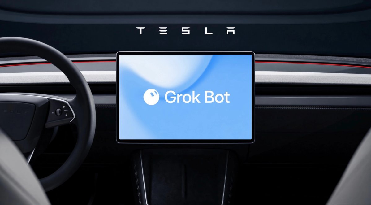 Grok Bot a Tesla kijelzőjén, Musk Amazon-versenytárs ötlete mögött