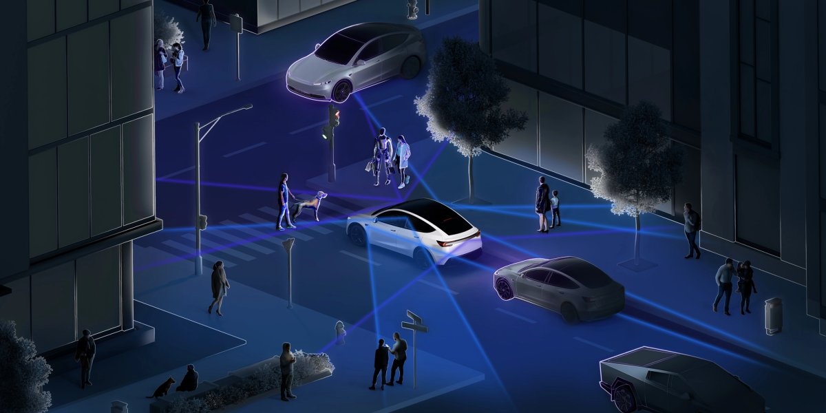 Tesla Cybertruck FSD mentőautónak enged utat piros lámpánál