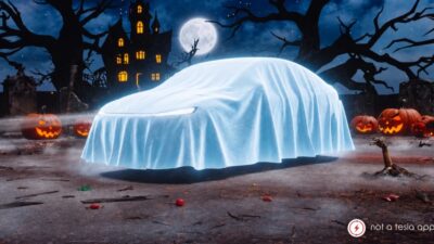 Tesla Halloween mód: kísérteties temetői jelenet a központi kijelzőn