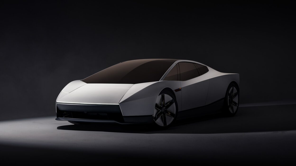 A 2026-ban bemutatott új Tesla Roadster elölnézetből és oldalról