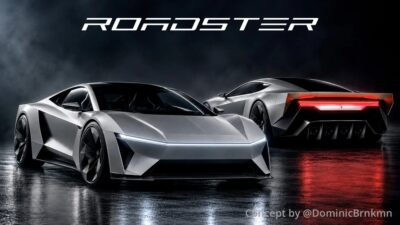 Tesla Roadster koncepció a bemutató előtt